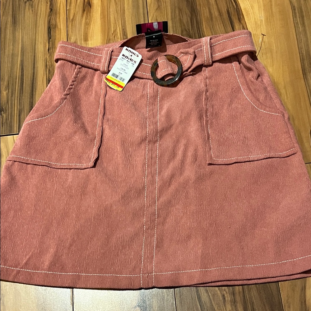 Kenzo Dusty Pink Mini Skirt with Belt